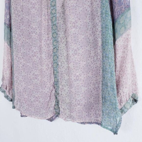 Gypsy 05‎ 100% Silk Patchwork Peasant Blouse XS - Picture 8 of 13
